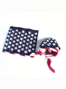 1 Stück Herren Lässig Bandana mit Amerikanischer Flagge Muster im Y2K Stil, geeignet für den Unabhängigkeitstag, Feiertage, tägliche Partys & Outfits