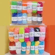 12 قطعة/عبوة ب- 10جم/قطعة خيوط بوليستر - ألوان عشوائية متنوعة، قماش تويل عالي الجودة والمتانة - أسود، أبيض، أحمر، وردي، برتقالي إلخ. - مثالي للأشغال اليدوية، الكروشيه والحرف اليدوية (ألوان عشوائية، تغليف عشوائي)