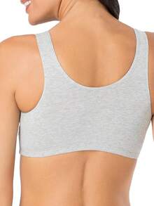 Women's Built Tank Style Sports Bra Value Pack Push Up Bras - Black/White/Heather Grey/Black/White/Heather Grey 6-pack - View 7