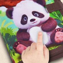 Libro de tela interactivo para bebés, libro de tacto y fieltro de animales de peluche realistas, libro educativo de aprendizaje temprano resistente a los desgarros