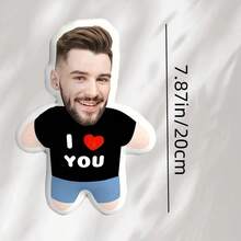 1个定制照片抱枕 - 家居装饰抱枕，情侣、男女朋友的理想礼物 - 适合情人节、圣诞节、感恩节、万圣节和其他节日