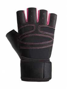 一双男女通用的运动手套，适合举重、骑自行车、健身房、训练，具有透气舒适的设计。黑色手套健身房配件，运动，健身房，家庭锻炼，女士健身手套，拳击手套，健身手套，健身手套，男士健身手套