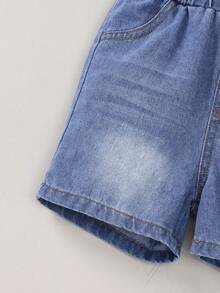 3pcs/Set Boys' Summer Denim Shorts, Casual 5-Inch Versatile Toddler Kids' Lightweight Jeans Shorts For Holiday Wear - Multicolor - View 5