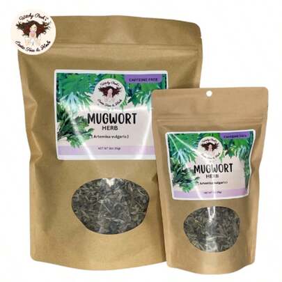 Witchy Pooh's Mugwort Tea - Loose Leaf Herbal Tea, Caffeine Free, 1oz Pouch