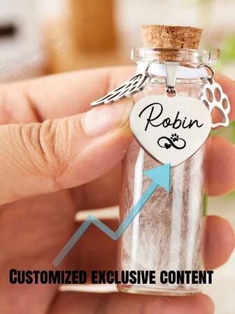 Pet Fur Memorial Jar - DIY Airtight Stainless Steel Keepsake Urn Kit, Laser Engraved, Assemble Yourself For A Personal Tribute, Pet Loss Comfort Gift