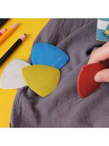 1 Set Of 10 Triangle Sewing Marking Chalk - Sewing Accessories Multi-Color Edging Fabric Marker Tools For Precision Crafting, Ideal For Sewing, Embroidery, Makeup, Marking And Multicolor Creation - Comes With Durable Plastic Storage Box For Easy Organization (Random Color)