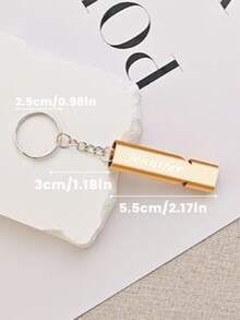 Customized Personalized Stainless Steel Whistle Keychain, Customized Engraved Whistle, With Name And Sport, Durable User Outdoor Whistle, Suitable For Teachers And Coaches, Dog Training Whistle