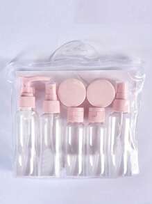 Pp Material Travel Bottle Set, Rlotion, Travel Accessoriesefillable, Portable, Leak-Proof, Travel Bottle Set, For Toiletries, Empty Liquid Container, Cream Jar, Shampoo, Conditioner, Liquid, (Actual Items Do Not Include Paper)