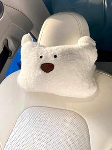 1件装汽车头枕车用颈枕创意卡通可爱毛绒枕头车用座椅小熊头枕 - 彩色 - 查看 3