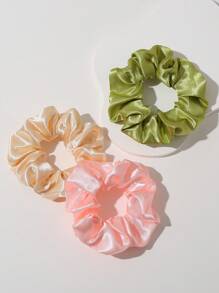 30 pièces Chouchous en satin soyeux pour femmes, élastiques à cheveux, accessoires pour cheveux, cadeau de Thanksgiving/Noël, chouchous décontractés