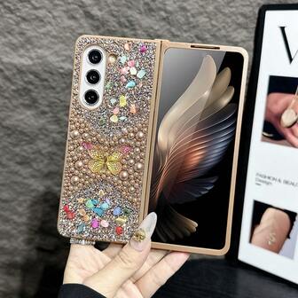 keshengtai 1 pièce Étui de téléphone avec paillettes et strass, compatible avec Samsung Galaxy Z Fold 7 6 5 4 3 5G, étanche, antichoc, anti-chute et résistant aux rayures