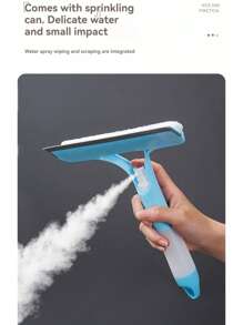 3 In 1 Multifunctional Window Cleaning Tool With Sprayer, Polypropylene (PP) Plastic, For Bathroom, Kitchen, Living Room, Bedroom, Toilet - Effective Squeegee For Mirrors And Windows