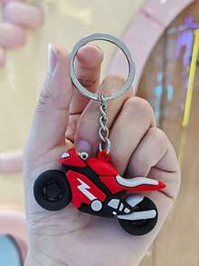 1/2/4件卡通硅胶配色摩托车钥匙扣男女生汽车包包装饰挂件送同学朋友的小礼物挂件 - A - 查看 13