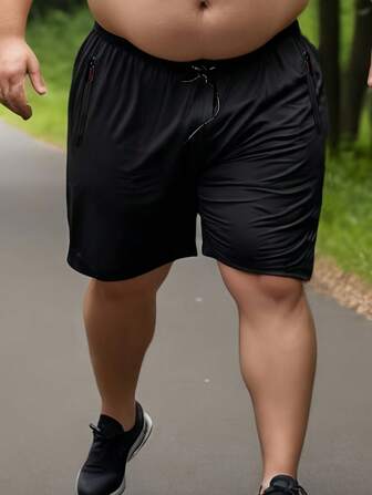Short de sport respirant et à séchage rapide pour hommes grandes tailles, pantalon d'entraînement et de fitness grandes tailles de XL à 5XL