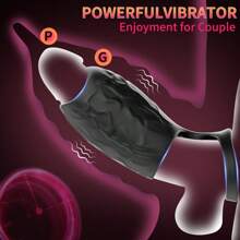 1pc 2 In 1 Vibrating Motor Cock Ring Male Sex Toys, Female Vaginal G-Spot Stimulator With 10 Vibration Modes, Couples Sharing Vibrator, Dildo Vibrating Sleeve, Wearable Vibrating Erotic Ring Penis Ring Sleeve, Adult Sex Toys