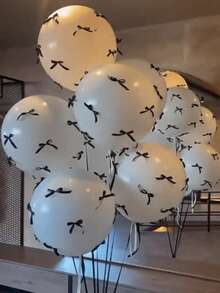 116 قطعة / 58 قطعة / 28 قطعة مجموعة بالونات فيونكة سوداء وبيضاء، تشمل بالونات فقاعية شفافة، أشرطة سوداء وبيضاء وغراء، إكسسوارات ديكورية أساسية لحفلات الأعياد والزفاف وحفلات العودة للمدرسة - متعدد الألوان - مشاهدة 9