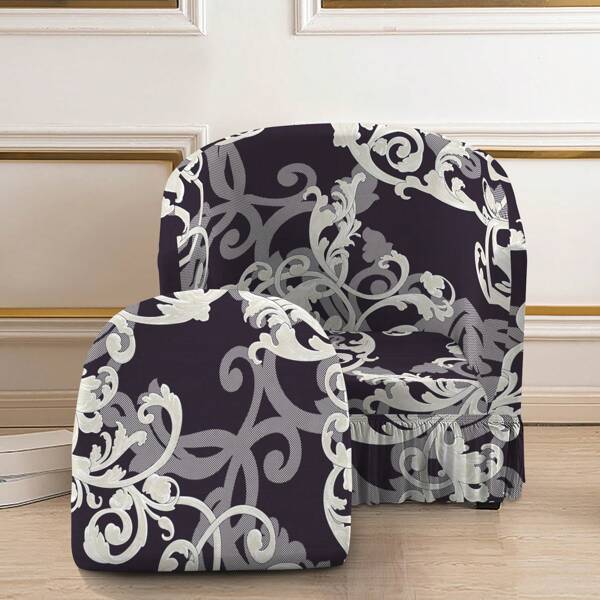 2pcs Dual-Layer Frill Semi-Circle Sofa Cover, Suitable For Living Room, Bedroom, Club