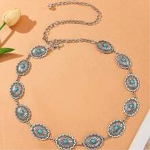 Fashionable Women's Bohemian Style Waist Chain, Suitable For Dresses