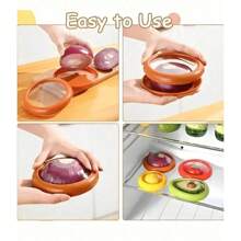 Set di contenitori per la conservazione di frutta e verdura trasparenti, include coperchio per avocado, contenitori per freezer per cipolle, scatole sigillate, contenitori per alimenti, salvaverdure lavabili e riutilizzabili, accessori da cucina (colore e stile a caso)