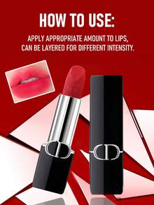 Christian Dior Dior Rouge Dior 唇膏 764 Rouge Gipsy Velvet Finish 颜色 3.5g/0.12 盎司 | 高冲击色彩和奢华效果 | 持久耐用 | 鲜艳色素沉着 | 缎面和哑光质地 | 保湿配方 | 完美适合日夜妆容 | 标志性奢华唇彩