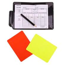 1 Set/3 Sets Of Red & Yellow Football Referee Tools: Red Card + Yellow Card, Outdoor Soccer Professional Referee Tool Kit With Paper, Pen And Leather Case