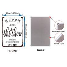 1pc, Vintage Metal Tin Sign - Welcome To The Show - Perfect For Cafes, Bars, Homes, And Farmhouses - 8x12 (20cm30cm)