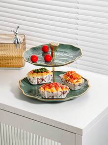 1 个 3 层甜点纸杯蛋糕架，塑料多层水果盘纸杯蛋糕架，欧式糖果架，适用于生日派对、婚礼、毕业典礼， - 彩色 - 查看 16