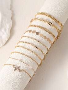 8 sztuk/10 sztuk nastoletnich łańcuszków z pazurami z bransoletką z łańcuszkiem z kryształkami, uroczy chwost w kształcie gwiazdy, wszechstronna bransoletka