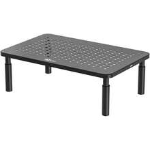 WALI Computer Monitor Stand Desk, Adjustable Laptop Riser, Desk Monitor Stand Underneath Storage Office, Home, School Supplies (STT003), 1 Pack, Black - With Storage - View 10