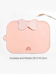 3pcs Customized Kids Silicone Placemat Set Featuring Rainbow Heart Patterns Non-Slip Washable Feeding Mat Personalized Gift, Baby Shower Gift - Multicolor - View 21