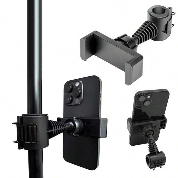 Trípode multifuncional, Aro de luz para selfies, Soporte para teléfono, Accesorios de trípode giratorios, Pueden sujetar dispositivos de 6cm a 9cm (2.3in a 3.5in)