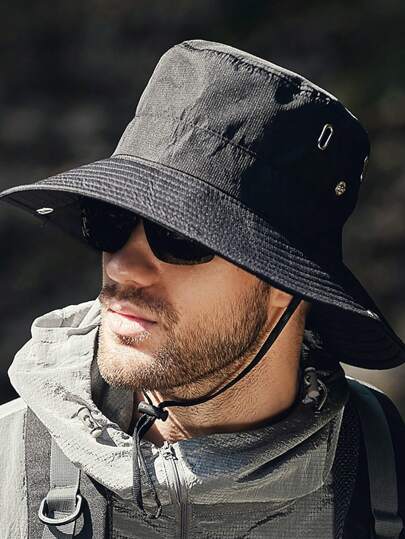 New Men's Wide Brim Sun Hat - Waterproof UV Protection Bucket Hat For Fishing Hiking Climbing Summer Outdoor Oversized