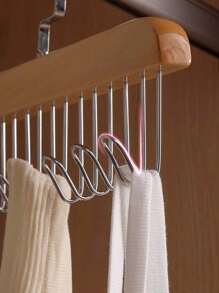 Appendiabiti in legno appeso, appendiabiti per uso domestico multifunzionale per camicie, biancheria intima, cravatte, cinture, organizzatore per armadi con design a onda