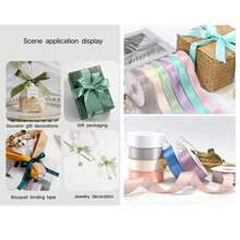 1 Roll, 20 Yards (1 Yard = 0.914 M) High-Density Thick Single-Sided Polyester Satin Ribbon, Gift Box Packaging Ribbon, Mainly Used For Gift Wrapping, Hair Accessories, Holiday Decorations, Wedding Supplies, Etc.