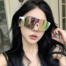 1 副时尚多彩大框户外运动护目镜，成人防风防沙徒步护目镜，山地自行车骑行护目镜和驾驶护目镜 - 彩色 - 查看 8