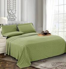Elegant Comfort, Softest, Coziest 6-Piece Sheet Sets! 1500 Hotel Quality Luxurious Wrinkle Resistant Damask Stripe Bed Sheet Set, Black - Bedding 2025 - 鼠尾草綠 - 查看 2