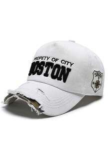 Unisex Baseball Cap Spring Summer Street Dance Fashion Vintage Men Washed-Out Distressed Design Number Embroidery Baseball Cap Outdoor Travel Sun Protection Hat 1pc - Wash With Water - View 17