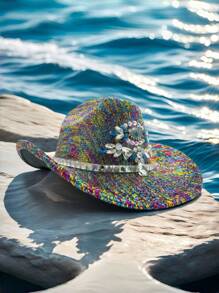 1pc Retro Western Style Cowboy Hat, Suitable For Party, Nightclub, New Year, Banquet, Music Festival, Carnival, Costume Play, Christmas, Halloween, Celebration, Singles Party, Parade, Beach