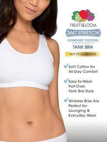 Women's Built Tank Style Sports Bra Value Pack Push Up Bras - Purple/White/Lilac/Grey - View 3
