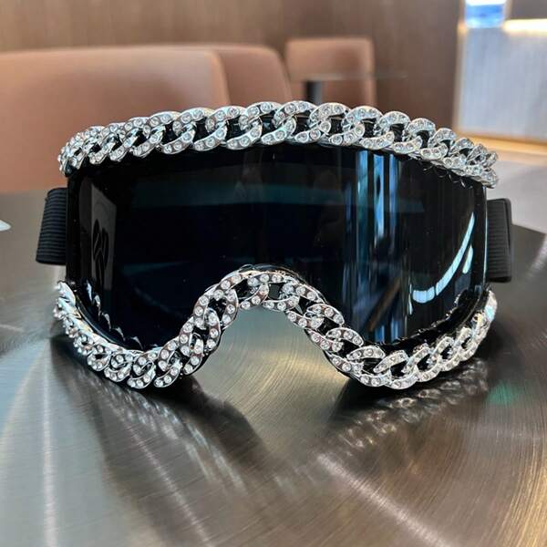 Kubanische Kette verzierend, Ski-Schutzbrillen, windabweisende Radsport- und Motorradschutzbrillen, Anti-Beschlag Ski- und Snowboardbrillen, Winterskimaske, taktische Brille, Modebrillen für Herren und Damen