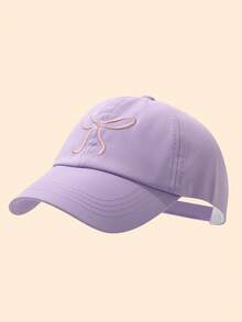 Bow Decor Girls' UV Ion Sun Hat, Kids Fashion Visor Cap, Half-Brim Princess Summer Sun Hat - Multicolor - View 21