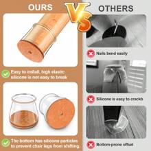 24pcs Chair Leg Floor Protectors, Silicone Chair Leg Caps Cover Furniture Pads For Hardwood Floors, Furniture Sliders For Chair Legs(Round)