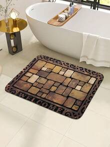 1pc Farmhouse Style Entrance Mat, Outdoor Doormat, Interesting Kitchen Rug, Home Decor - Multicolor - View 5