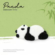 Cartoon Plush Panda Embroidery Cloth Patch, Ironing Applique Sew On Patch For Clothes, Pants, Bag, Scarf, Hat, Jacket, T-Shirt, Decoration, DIY Phone Case, Notebook, Bag, Backpack, Self-Adhesive - Multicolor - View 23