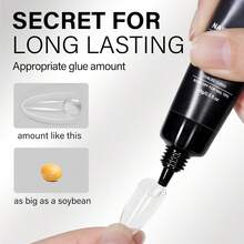 AILLSA Gel Nail Glue For Nails Tips, Solid Super Strong Gel Glues 15g Professional Fake Acrylic Soft Nails Glue U V Lamp Curing Needed - Long Lasting 30 Days+ - Solid Nail Glue-15g - View 5