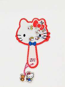 Hello Kitty Espejo colgante de acrílico con movimiento de Hello Kitty, espejo de maquillaje portátil, decoración creativa de estilo retro DIY para llavero, bolso y otros usos