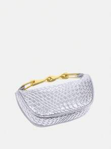 Novachic, geantă vintage din paie cu mâner metalic răsucit, geantă de vară pentru femei, mini geantă crossbody cu fermoar, geantă de umăr casual din paie țesută, perfectă pentru plajă și accesorii de vacanță