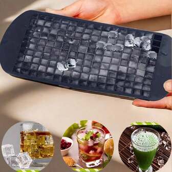 1件装迷你冰块冰模创意冰盒碎冰模具160格硅胶冰格透明小碎冰块冰夹厨房用品