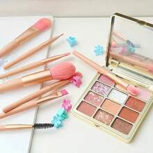 Bộ cọ trang điểm chuyên nghiệp mềm mại, dùng để đánh phấn mắt, phấn mũi, phấn má hồng, cọ môi, cọ lông mi, kem nền, bút kẻ mắt và các dụng cụ trang điểm khác. Là vật dụng cần thiết hàng ngày và khi đi du lịch cho phái nữ, dụng cụ trang điểm di động, đồ dùng thiết yếu khi đi du lịch, quà tặng Ngày Valentine, giá rẻ, cọ trang điểm du lịch, quà tặng cho phụ nữ, chuyên gia trang điểm, bộ trang điểm chuyên nghiệp hoàn chỉnh. - Màu xanh lam - Xem 8