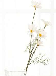 6 bouquets de 30 fleurs blanches simulées - petite marguerite, chrysanthème néerlandais, camomille, bouquet à tenir en main pour la décoration de mariage, photos de bouquet de mariée, décoration de jardin extérieur, accessoires photo, décoration de mariage d'hôtel à la maison, fournitures pour fête d'anniversaire, décoration de chambre, décoration de scène, accessoire de fête DIY, décoration d'automne